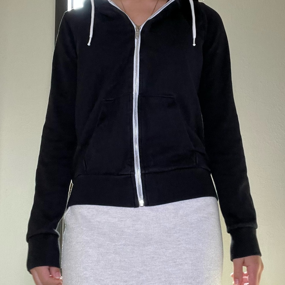 Black Zip up Sweater